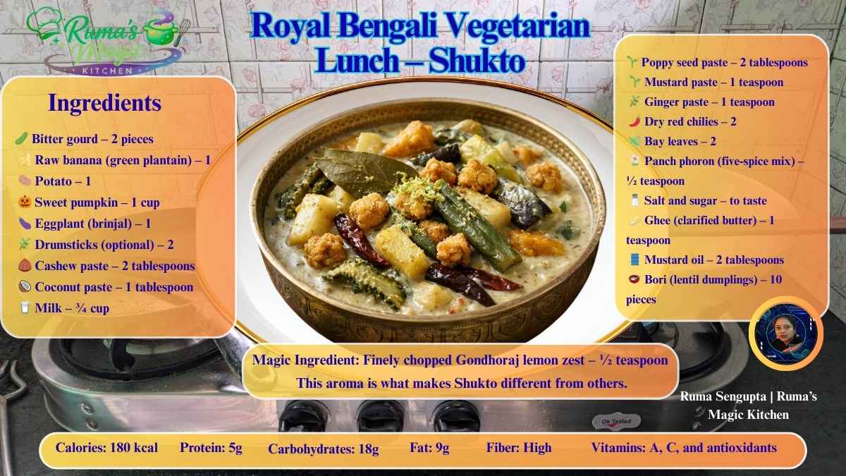 Royal Bengali Vegetarian Lunch – Shukto - Healthy Recipe