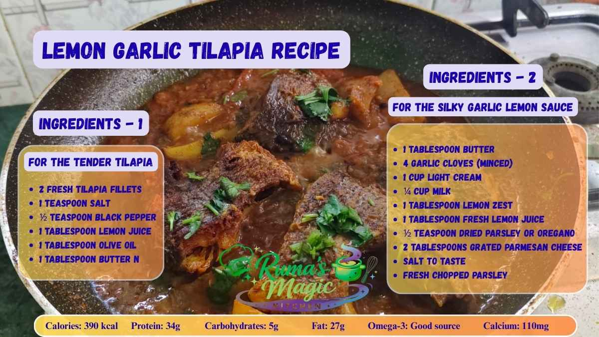Lemon Garlic Tilapia Recipe - Easy - Healthy