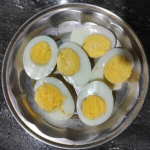Boiled eggs prepared